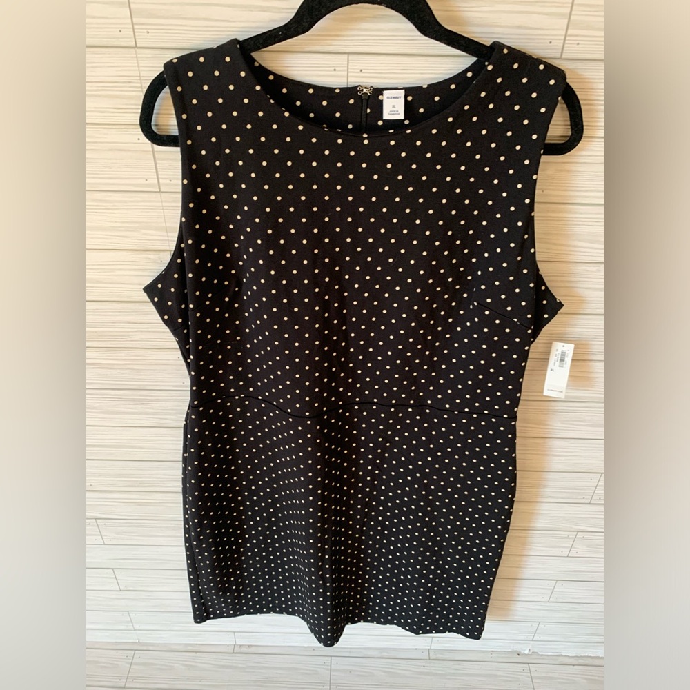 Old navy Black and white Polka Dot Women's dress NWT
